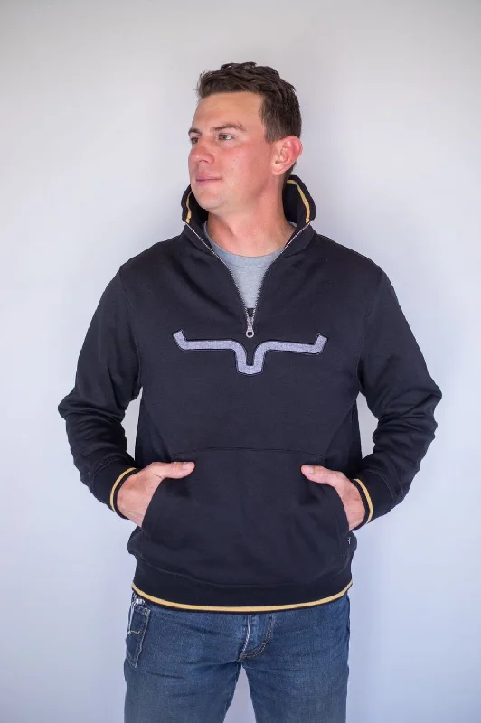 Casual Wear Kimes Ranch Mens Filmore Black Cotton blend Hoodie