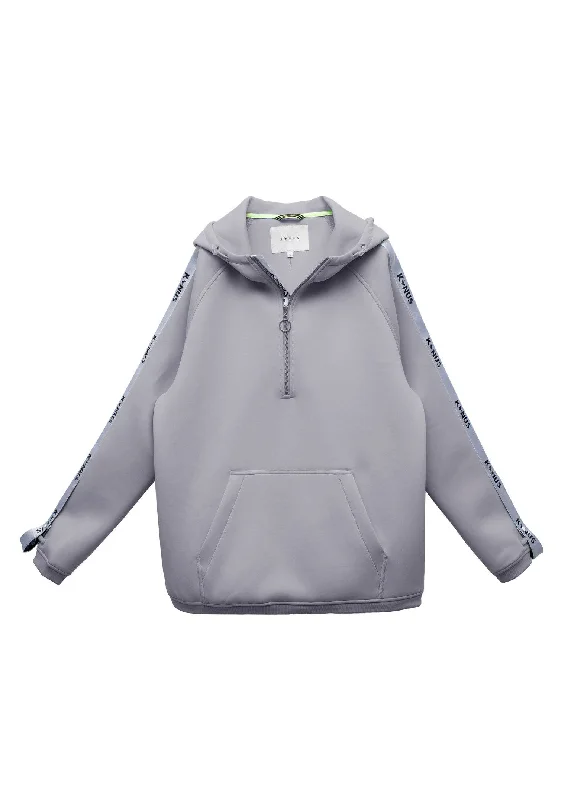 Konus Men's Half Zip Scuba Hoodie In Grey