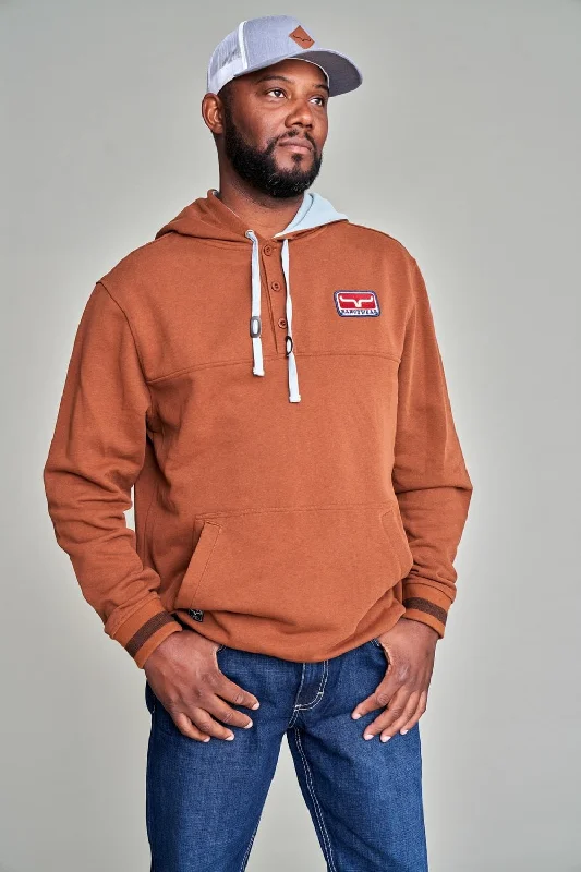 Simple Elegance Kimes Ranch Mens Ranch Ready Brown 100% Cotton Hoodie