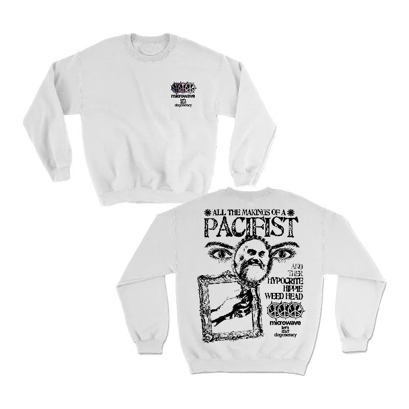 Let's Start Degeneracy White  - Crewneck