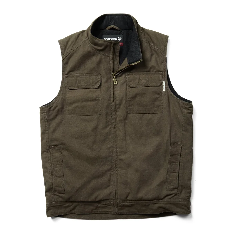 Wolverine Mens Black Olive 100% Cotton Lockhart Vest