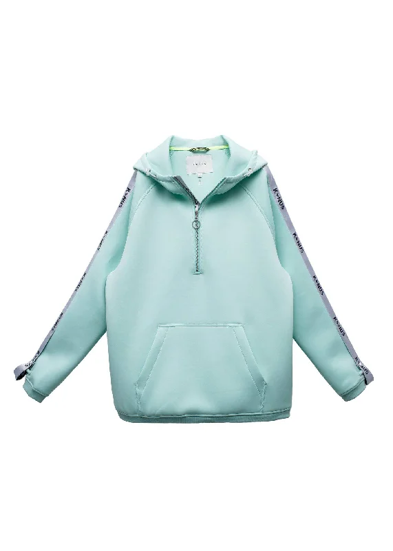 Konus Men's Half Zip Scuba Hoodie In Mint