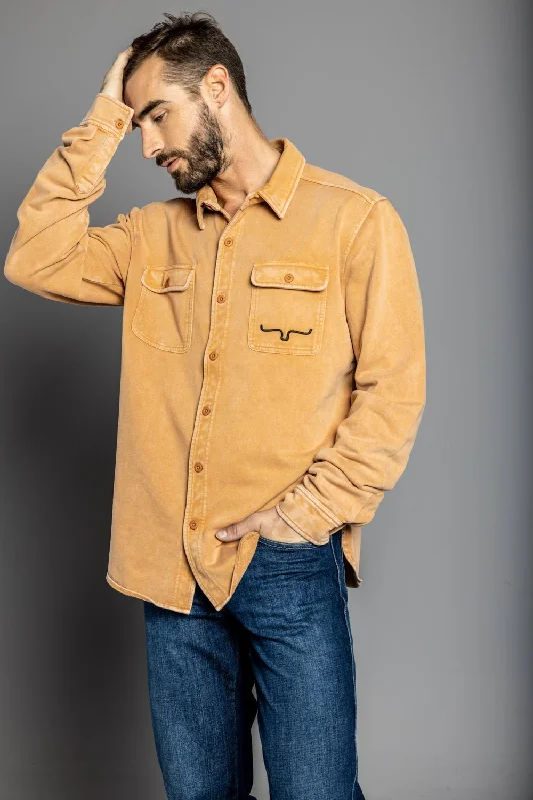 Trendy Comfort Kimes Ranch Mens Ft Work Shirt Work Wear Brown 100% Cotton Cotton Jacket