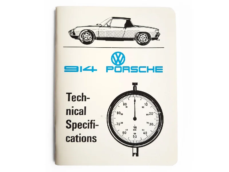 Porsche Technical Specifications Pocket Book - 914