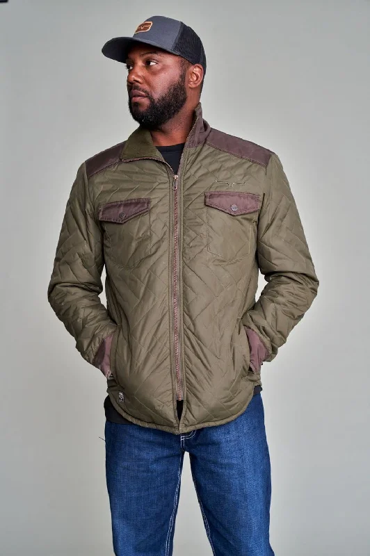 Warm Comfort Kimes Ranch Mens Skink Military Green 100% Nylon Softshell Jacket