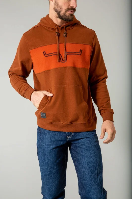 Chic Relaxation Kimes Ranch Mens Fast Talker Brown 100% Cotton Hoodie