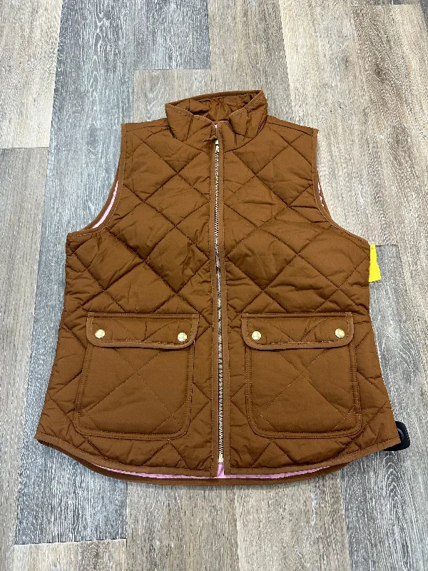 Vest Puffer & Quilted By J. Crew In Tan, Size: S