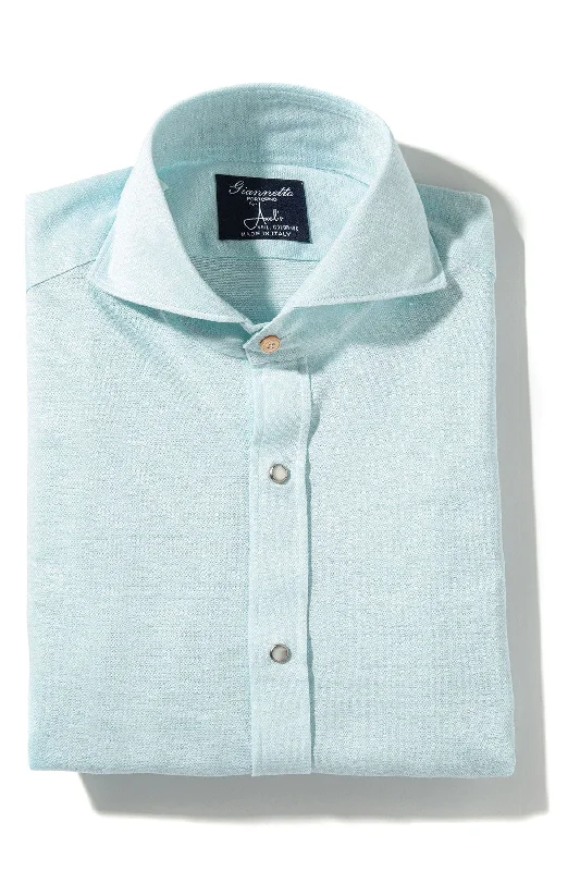 Schwinn Cotton Linen Shirt in Lt. Blue