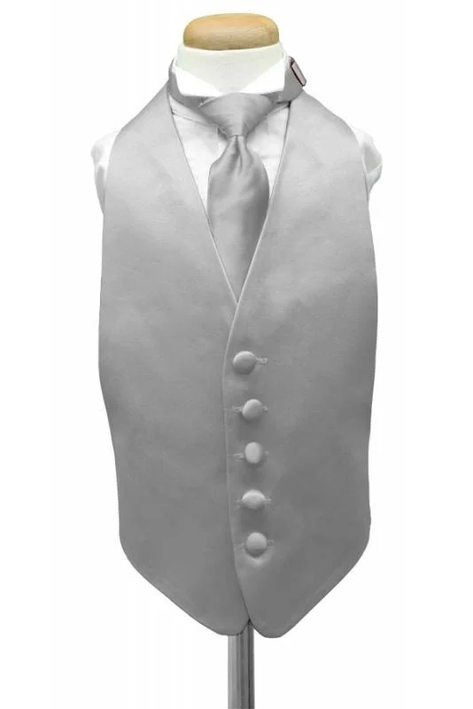 Platinum Luxury Satin Kids Tuxedo Vest