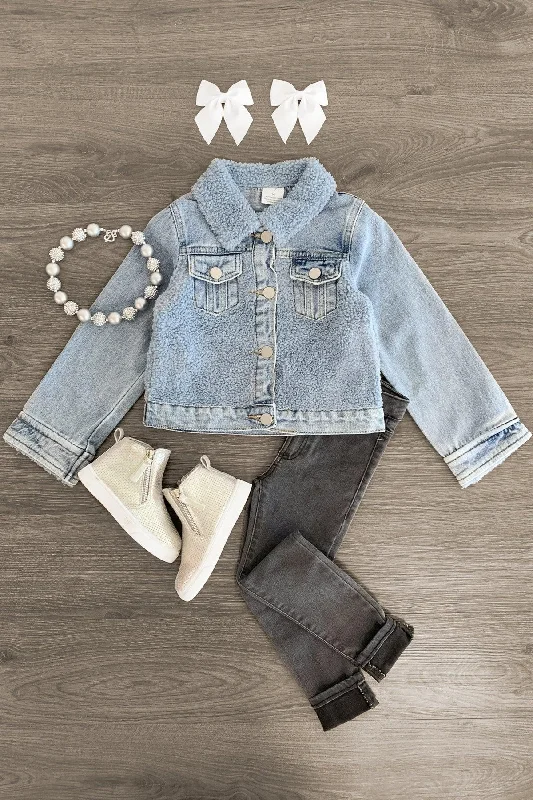 Blue Jean Sherpa Denim Jacket