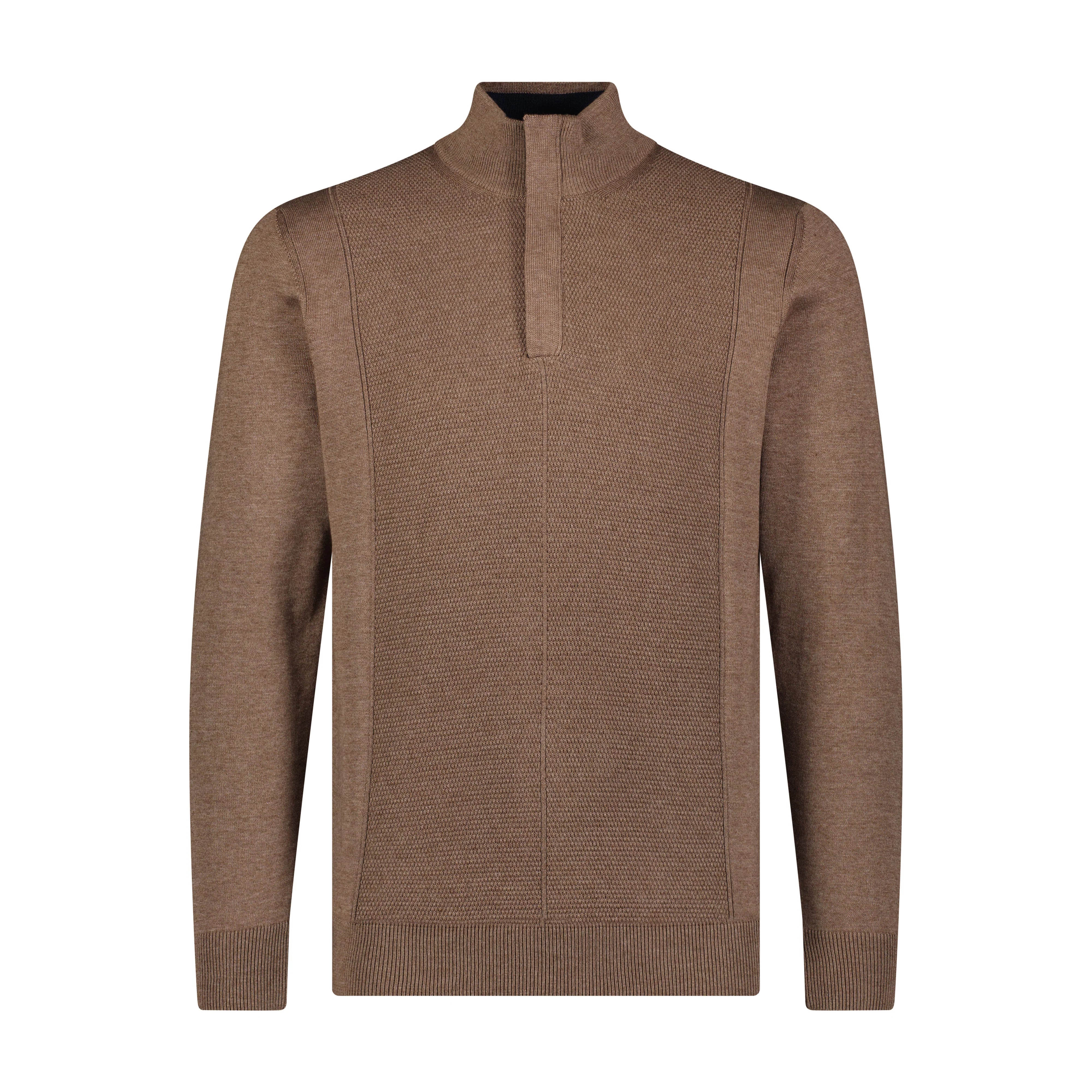 Luchiano Visconti  1/4 Zip Multi Panel Sweater