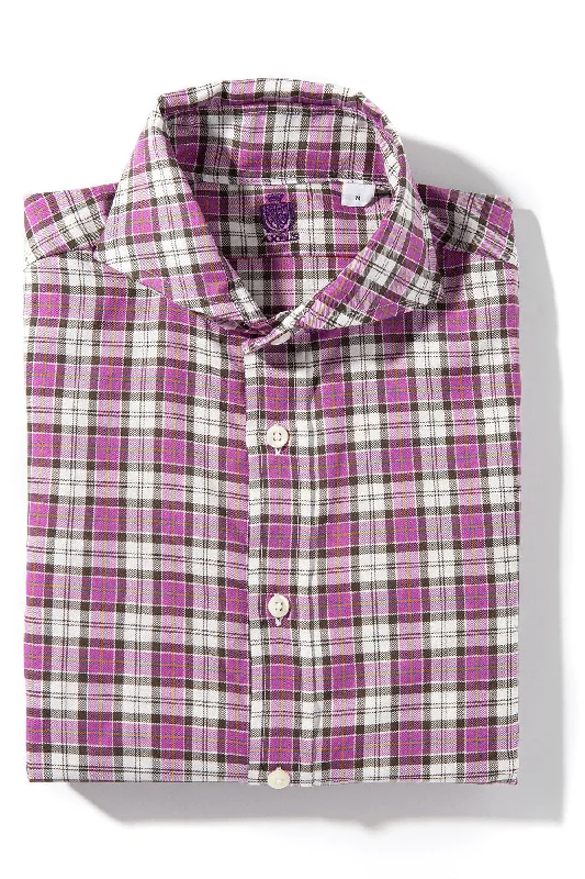 Lacoss Cotton Shirt In Purple and White