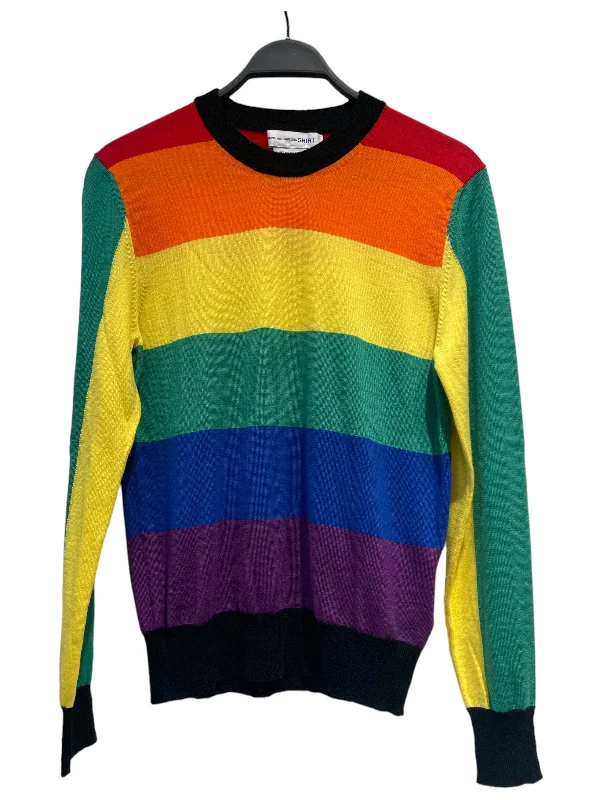 VETEMENTS/COMME des GARCONS/Sweater/S/Stripe/Cotton/MLT/rainbow stripe