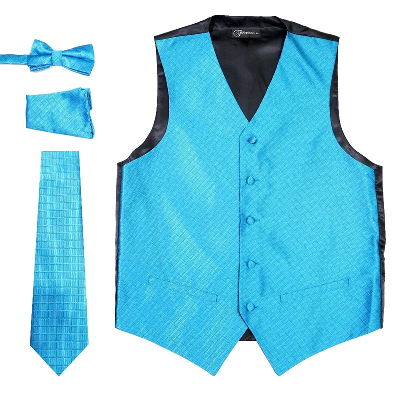 Ferrecci Mens 300-28 Aqua Diamond Vest Set