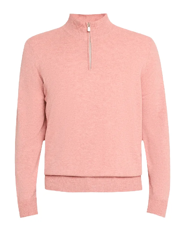 Grapefruit Quarter Zip Sweater