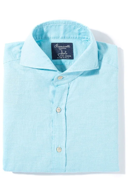 Diablo Cotton Shirt in Turquoise