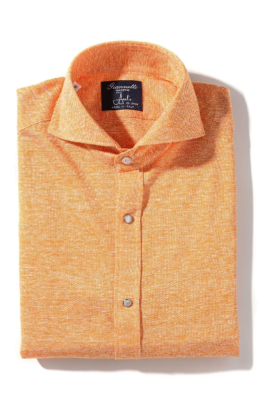 Schwinn Cotton Linen Shirt in Orange