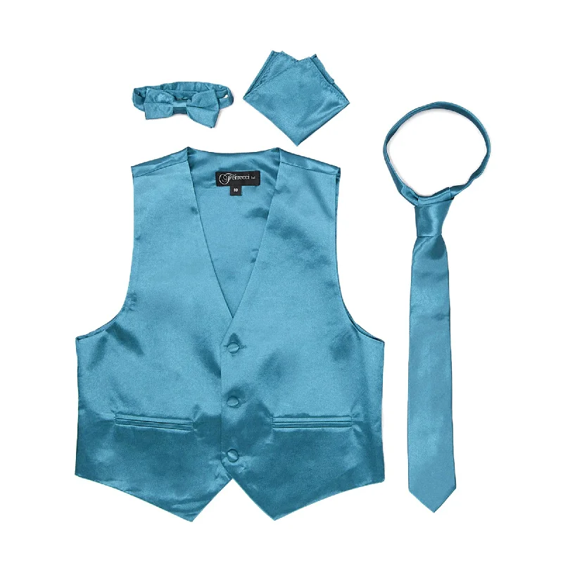 Premium Boys Turquoise Solid Vest 600