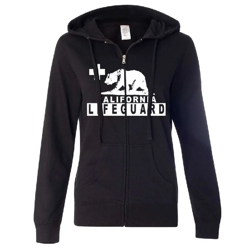 California Lifeguard Ladies Fitted Zip-Up Hoodie