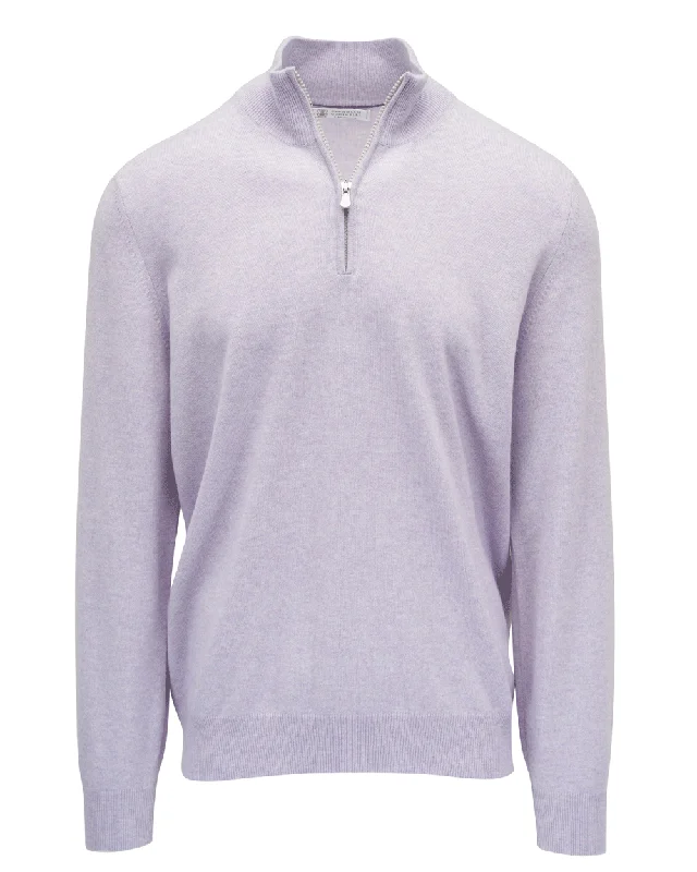 Lavender Quarter Zip Sweater