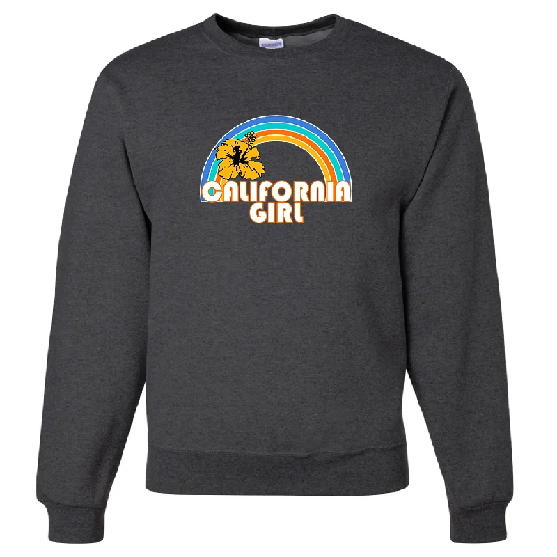 California Girl Rainbow Hibiscus Crewneck Sweatshirt