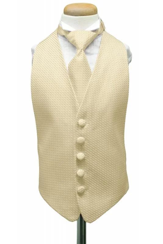 Light Champagne Venetian Kids Tuxedo Vest