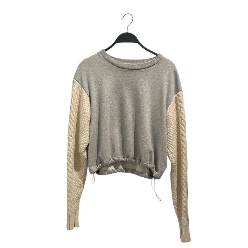 3.1 phillip lim/Sweater/S/Cotton/GRY/knit sleeves