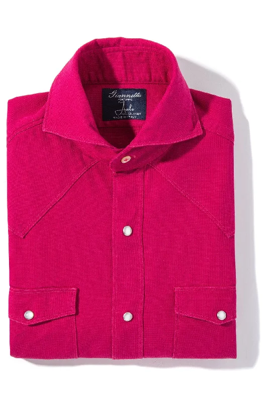 Lourmarin Denim Shirt in Fuchsia