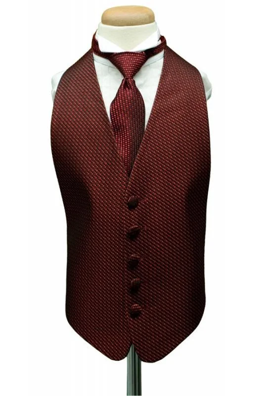 Wine Venetian Kids Tuxedo Vest