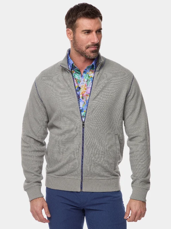 MOSER FULL ZIP KNIT SHIRT