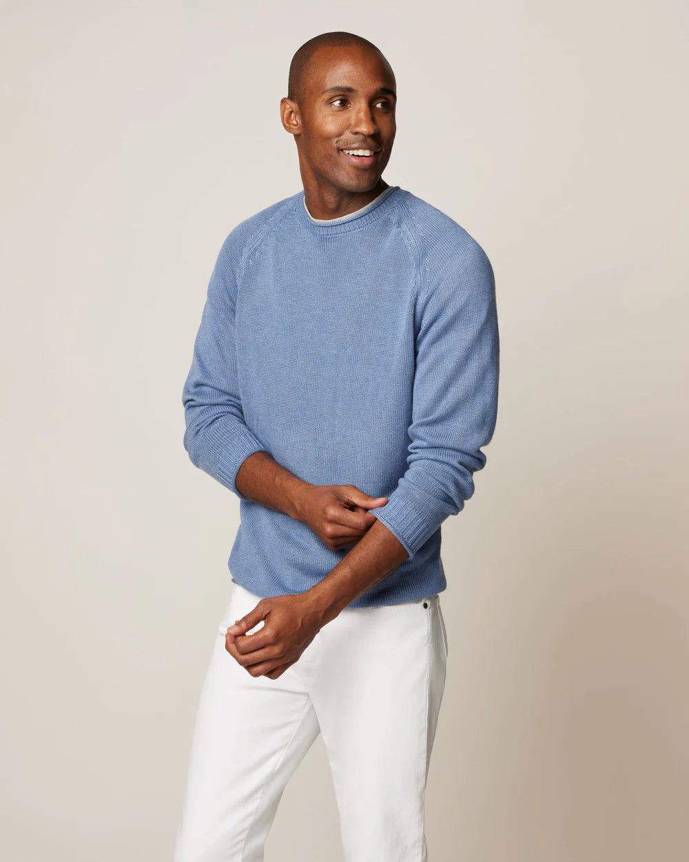 Johnnie-O Kordell Linen Blend Crewneck Sweater