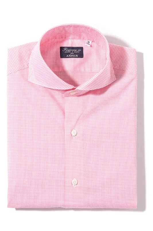 Petzen Small Checked Cotton Shirt In Pink