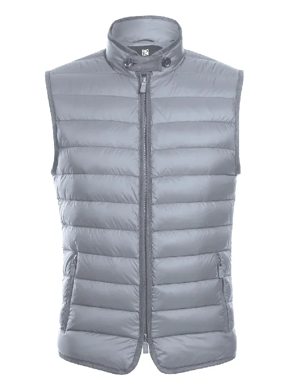 Gray Regular Classic Fit Goose Down Vest