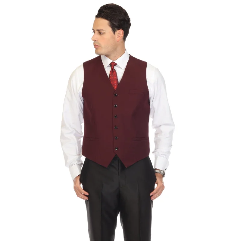 Solo Adjustable Casual & Formal Burgundy Vest