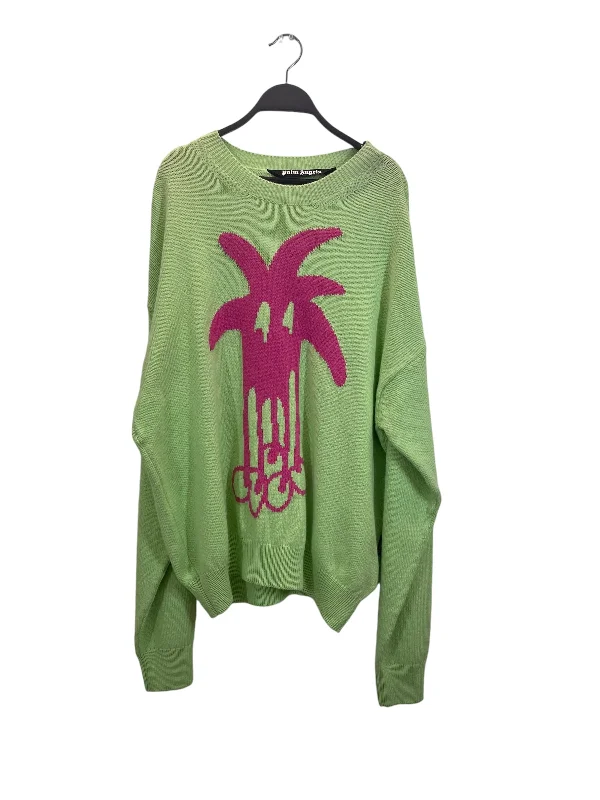 Palm Angels/Sweater/XL/Graphic/Cotton/GRN/douby intarsia sweater