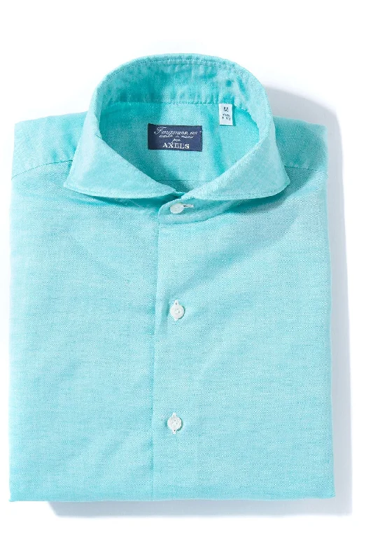 Andorra Carlo Riva Cotton Linen Shirt In Green