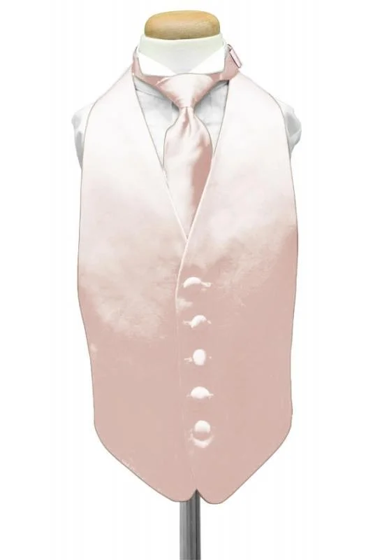 Blush Luxury Satin Kids Tuxedo Vest