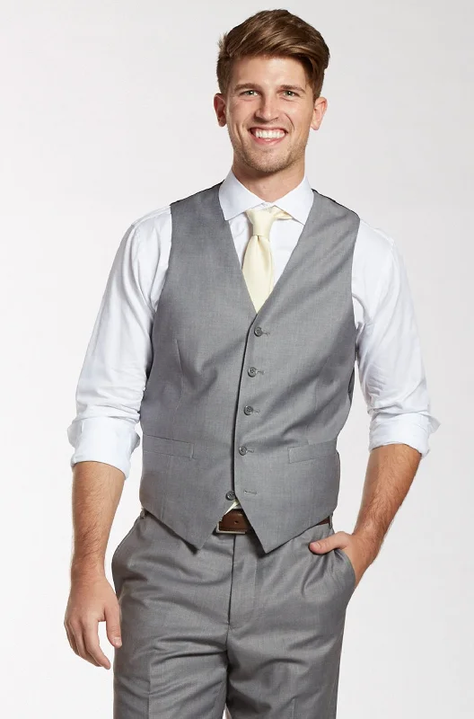 Textured Gray Vest