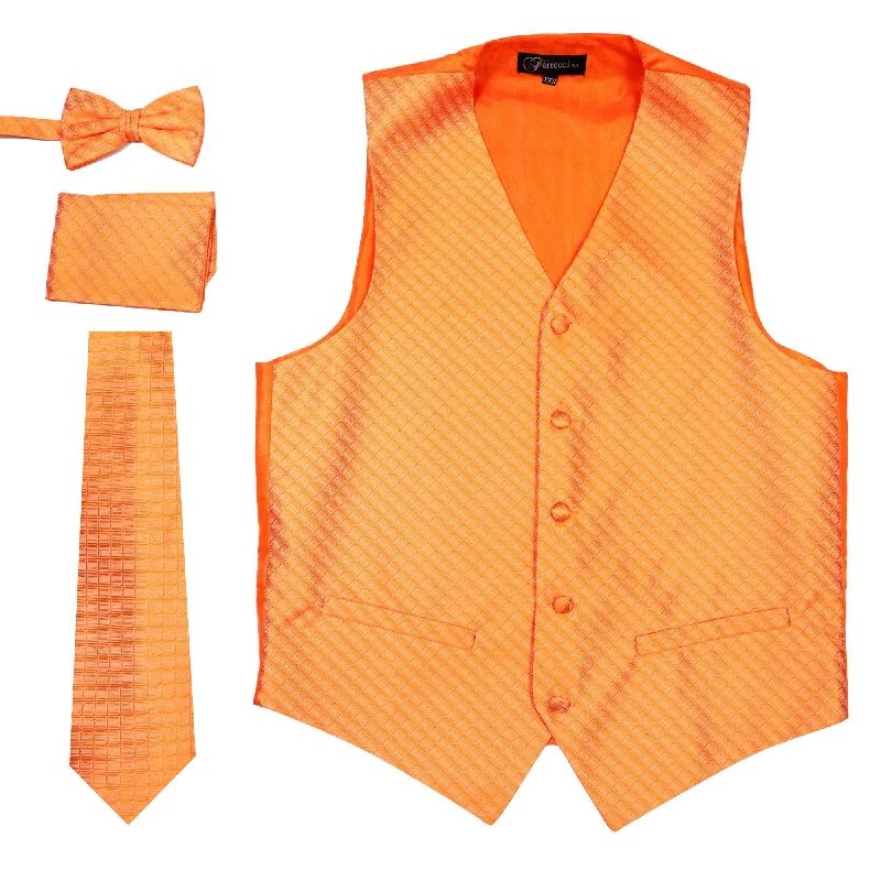 Ferrecci Mens 300 Orange Diamond Vest Set