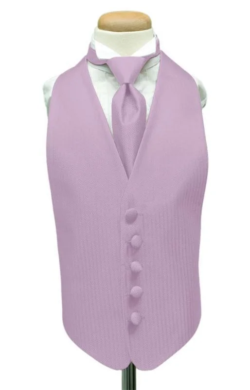 Lavender Herringbone Kids Tuxedo Vest