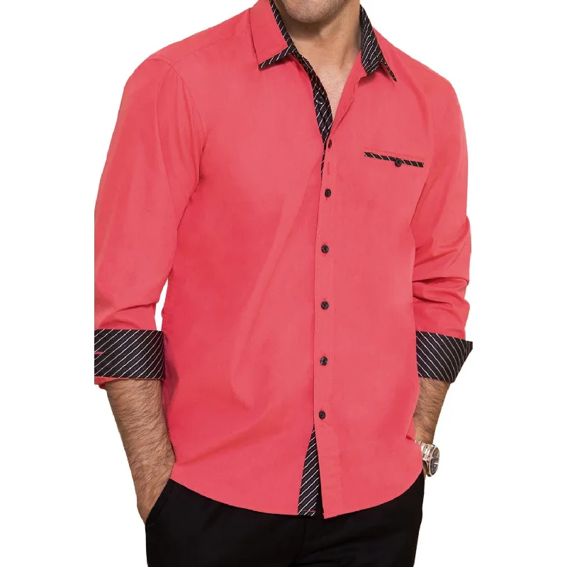 Casual Formal Shirt with Pocket - HOT PINK