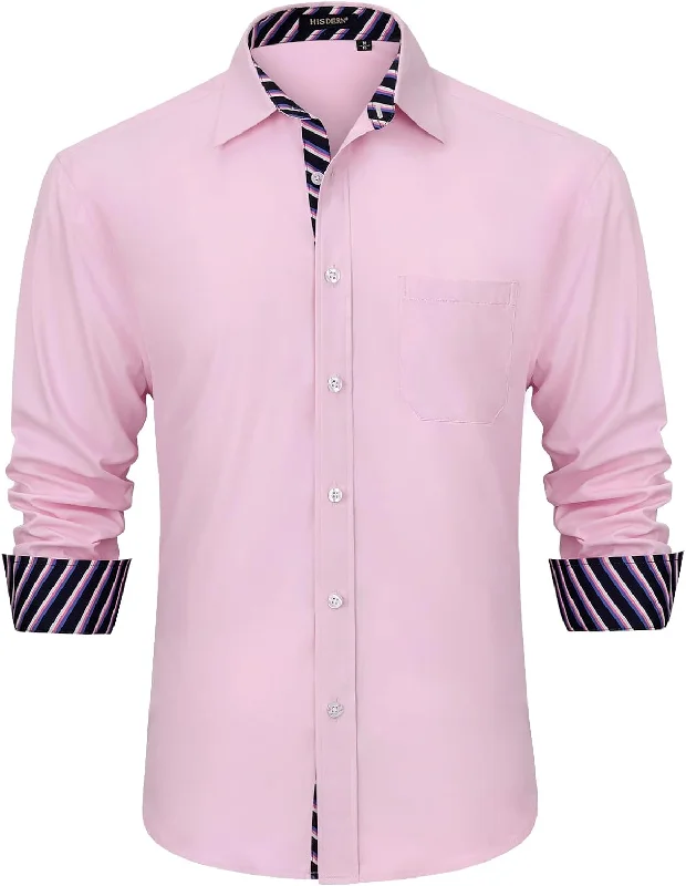 Casual Formal Shirt with Pocket - PINK