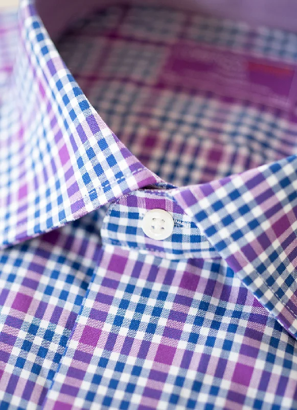 Maxwell in Blue and Purple Gingham Shirt