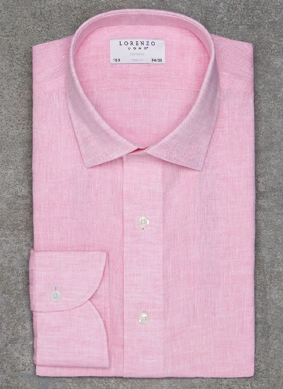 Alexander in Pink Linen Shirt