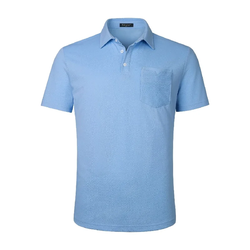 Men's Polo Shirt with Pocket - BLUE