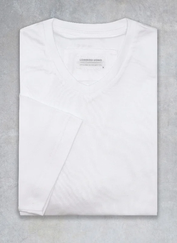 Supima® Cotton V-Neck T-Shirt in White