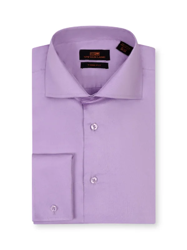 The Next Generation Satin Dress Shirt | 100% Cotton | Modern Point Collar | Lilac