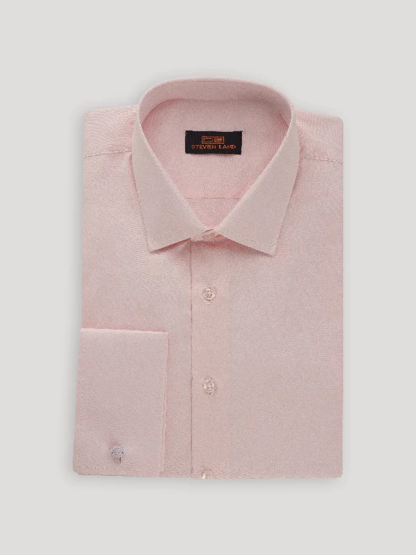 The Next Generation Satin Dress Shirt | 100% Cotton | Modern Point Collar | Light Pink