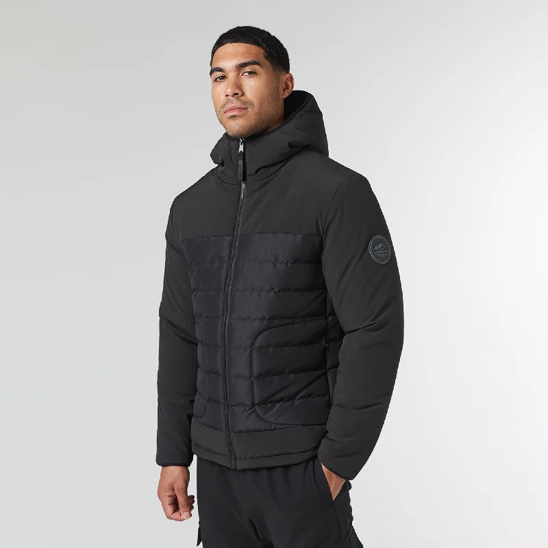 Contrast Soft Shell Jacket | Black