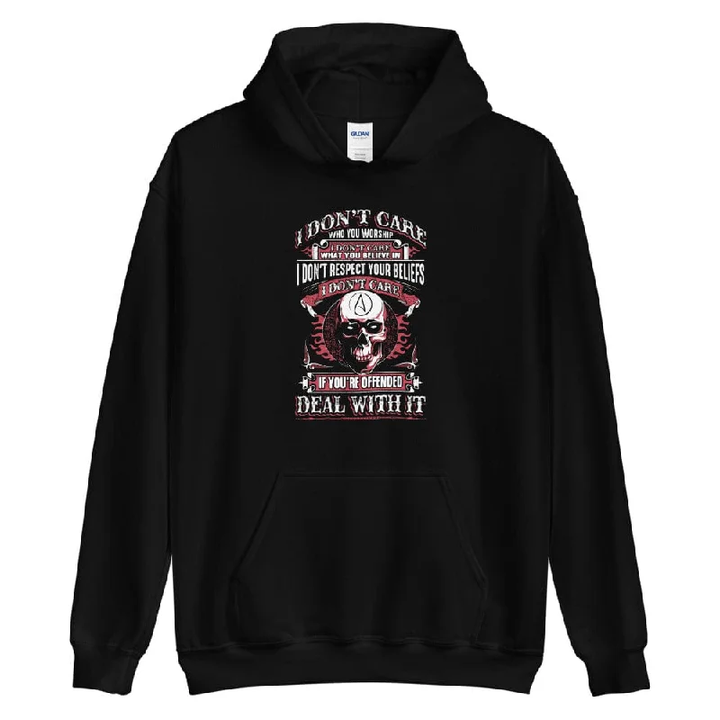 I Don't Care Who You Worship - Skull Hoodie - up to 5XL